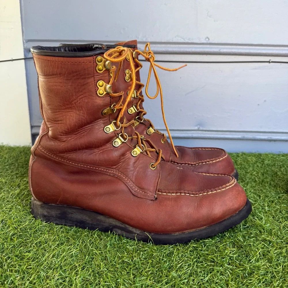 Vtg 50s 60s Red Wing Irish Setter Sport Boot 877 Brown Leather Moc Toe Mens 12 D